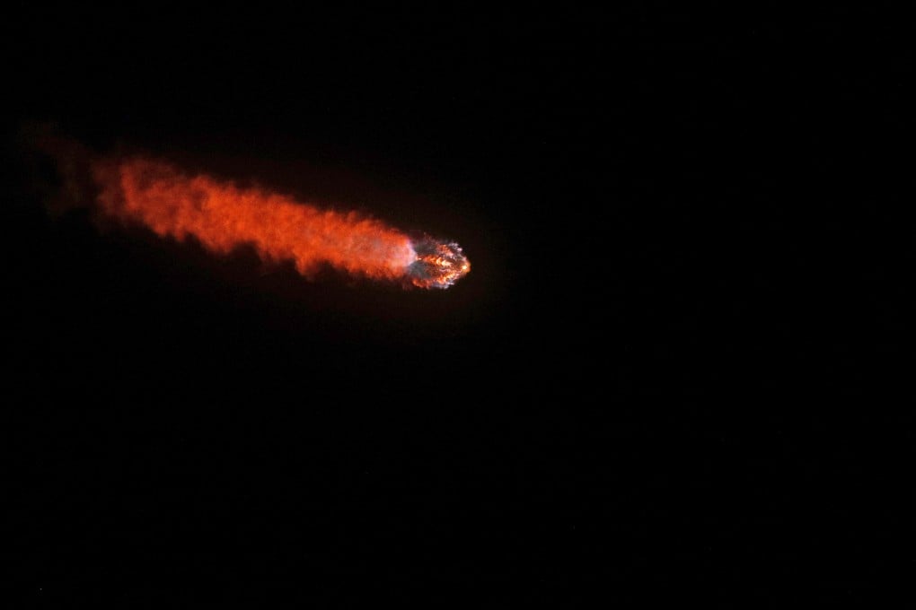 A SpaceX Falcon 9 rocket with the Fram2 mission astronauts aboard soars into orbit. Photo: AFP