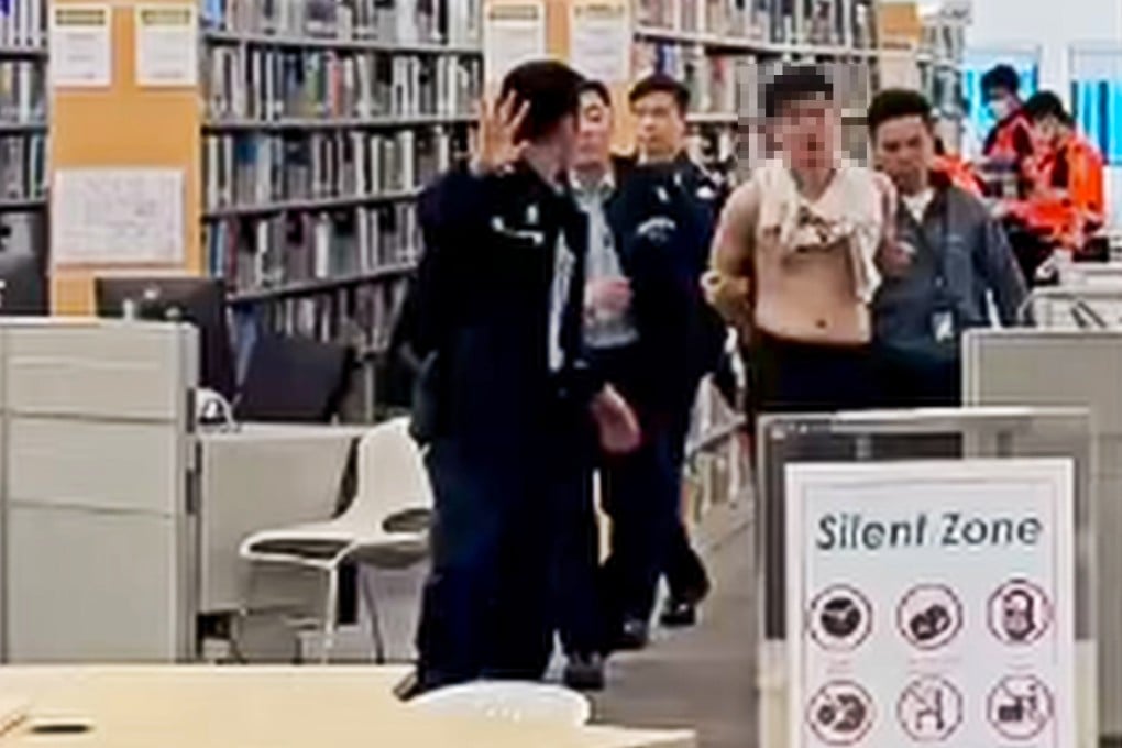 The suspect was apprehended in a university library. Photo: Handout