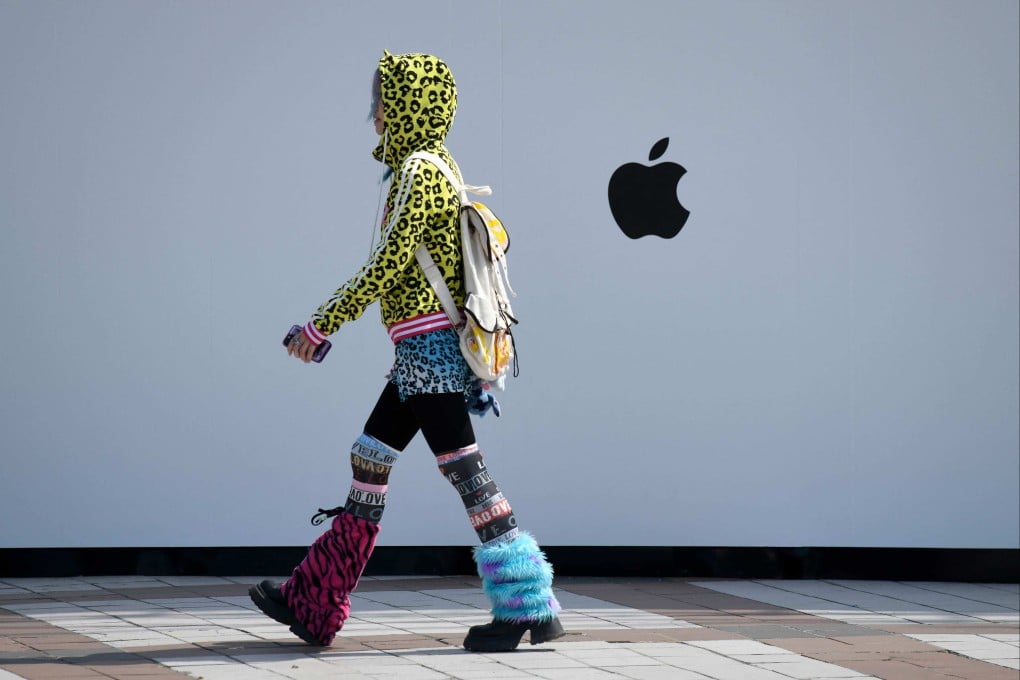Outside an Apple store in Beijing. Photo: AFP