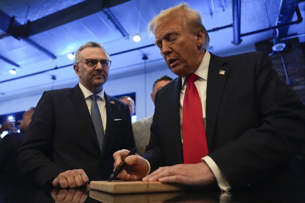 Donald Trump and Massad Boulos in November. On Thursday Boulos, senior adviser for Africa, said the US is negotiating a minerals deal with DR Congo. Photo: AP