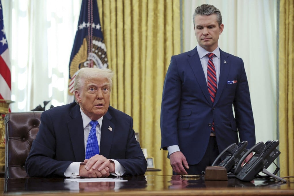 US President Donald Trump and Defence Secretary Pete Hegseth want to raise the Pentagon’s budget, in contrast with sweeping federal spending cuts ordered since Trump returned to office in January. Photo: AP