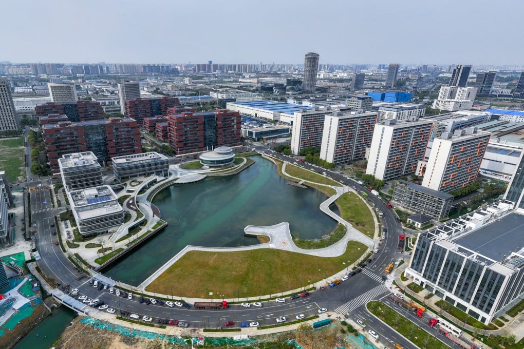 A drone view of an eco-industrial park in Wuxi, Jiangsu province. Few people distant from China properly recognise the awesome size and diversity of China’s economy. By some counts, the city of Wuxi alone has an economy comparable to New Zealand’s. Photo: Xinhua