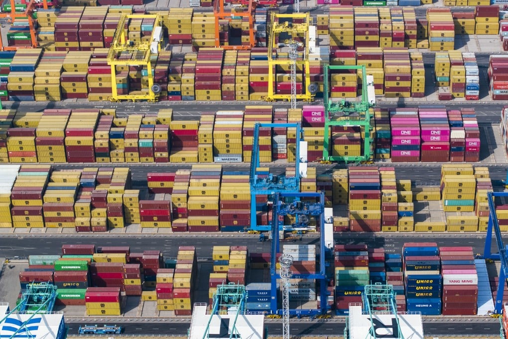 Containers at Tianjin Port on Tuesday. Photo: Xinhua