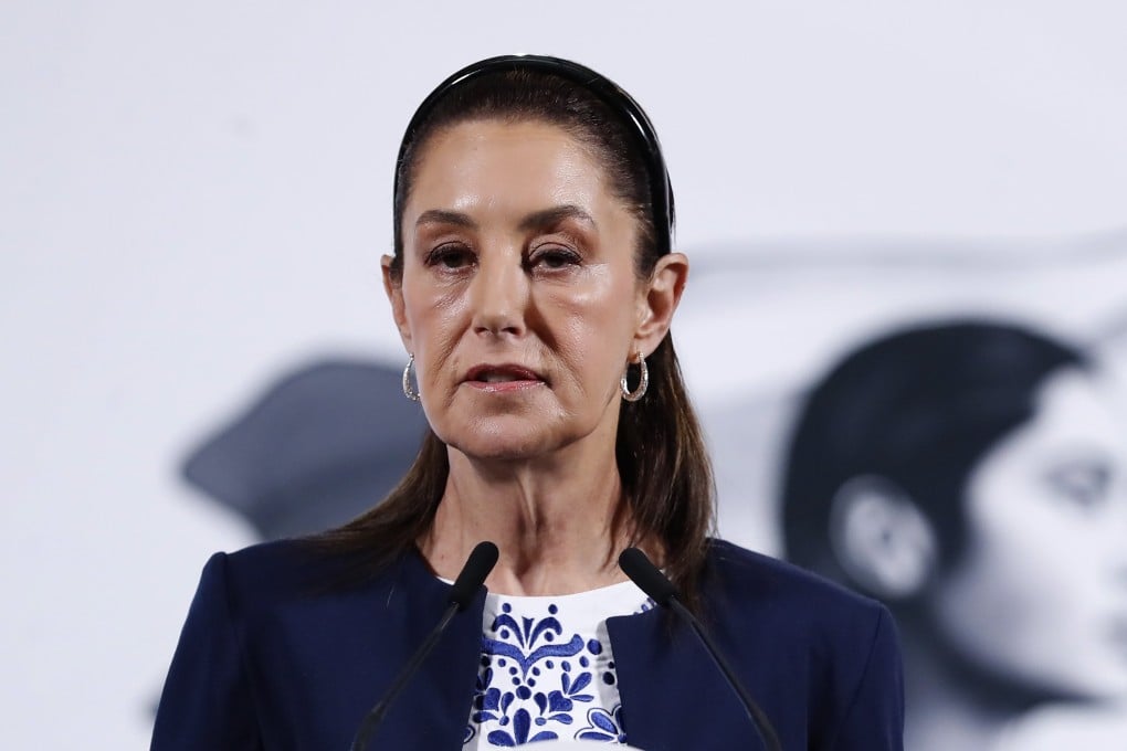 Mexican President Claudia Sheinbaum during a press conference at the National Palace in Mexico City, Mexico on Monday. Photo: EPA-EFE