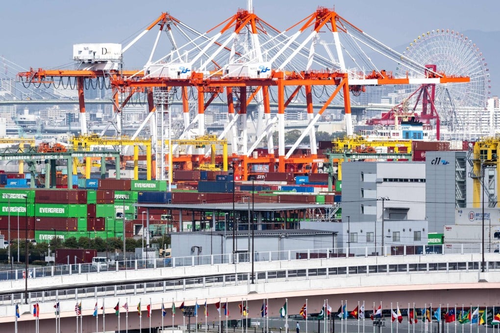 Containers at the Port of Osaka in Japan on April 14. Photo: AFP