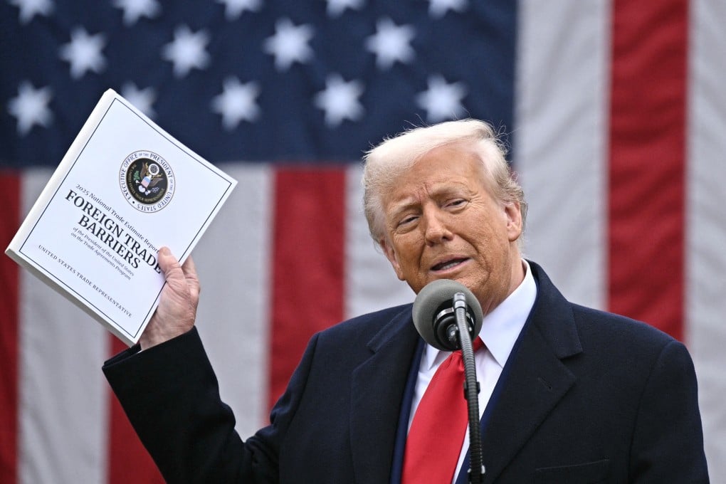 US President Donald Trump delivers remarks on “reciprocal tariffs” on April 2, 2025. Photo: TNS