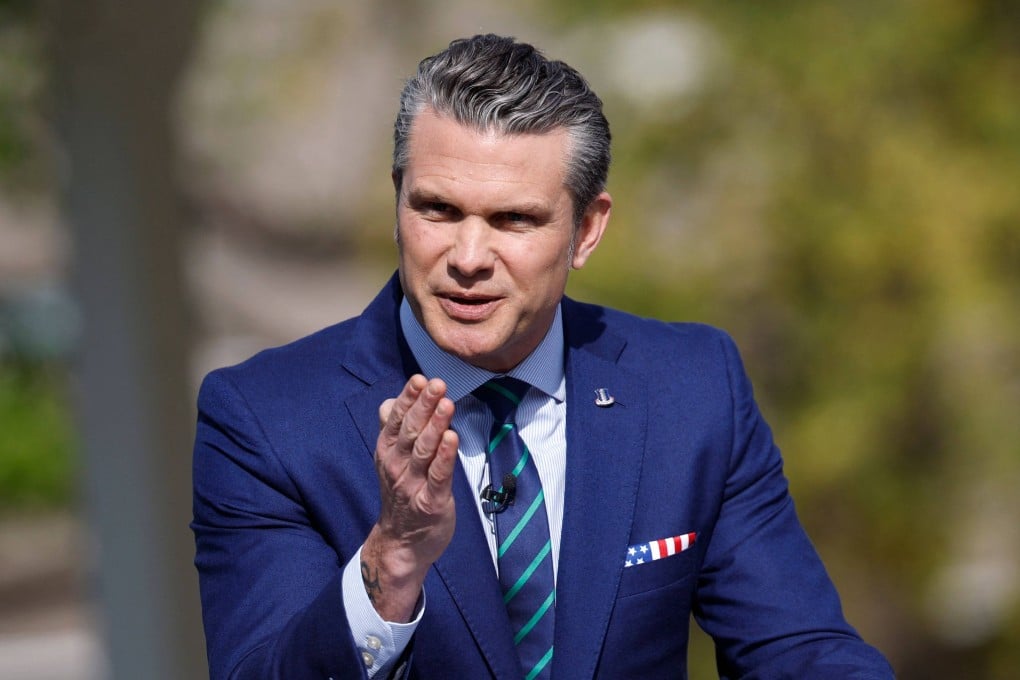 US Secretary of Defence Pete Hegseth speaks at the US Army War College in Carlisle, Pennsylvania, on Wednesday. Photo: AFP