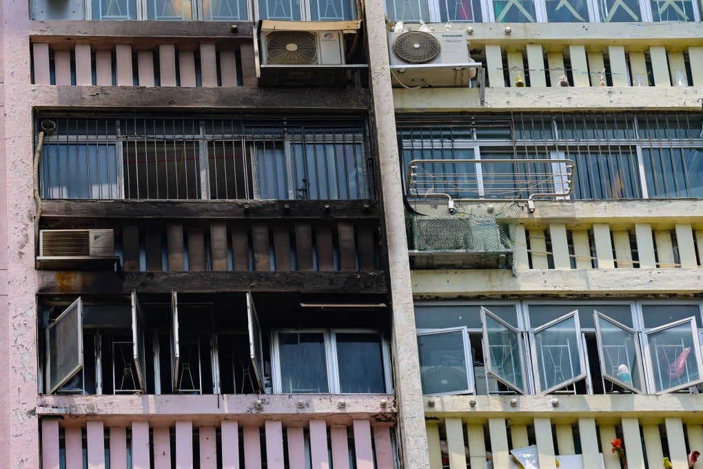 Another fire broke out in a flat at Wah Fu Estate in the early hours of Monday. Photo: Jelly Tse