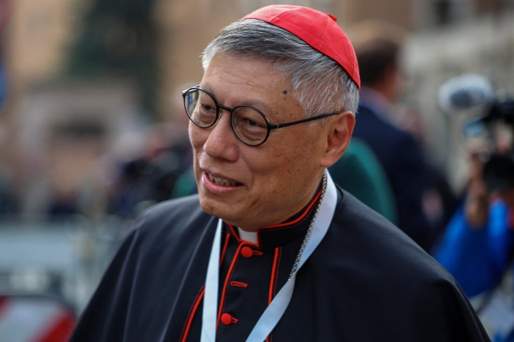 Cardinal Luis Antonio Tagle arrives for a general congregation meeting in the Vatican on Monday. Photo: Reuters