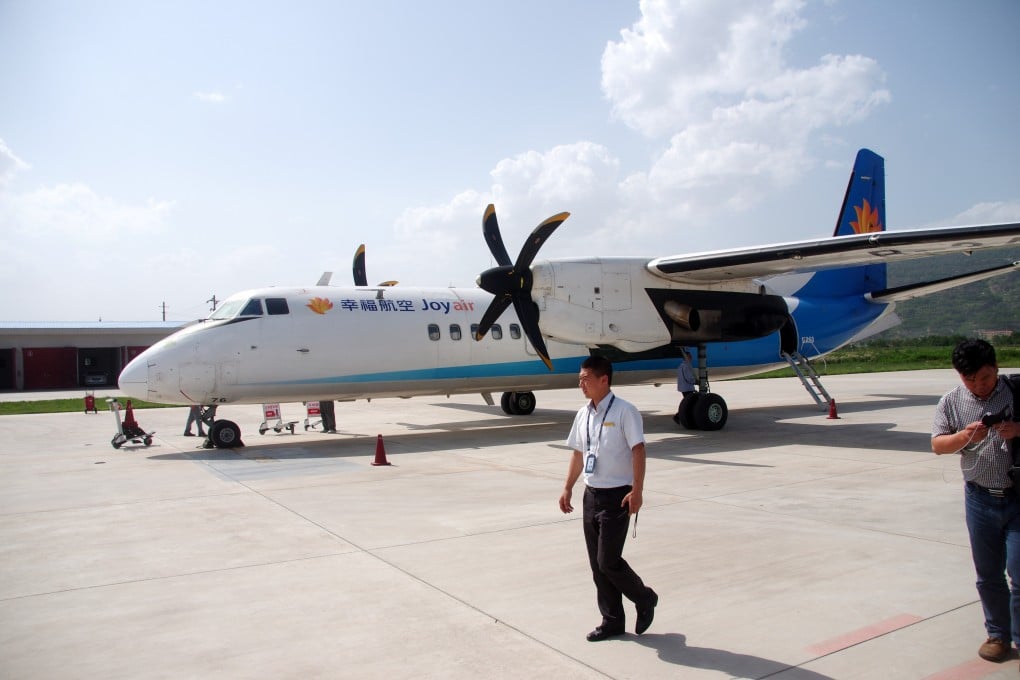 Xian MA-60 at Tianshui Maijishan Airport in Gansu Province, China.