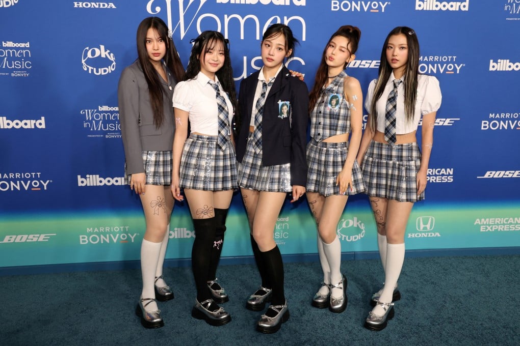NewJeans at the Billboard Women in Music Awards in Inglewood, California, in March 2024. Photo: Reuters