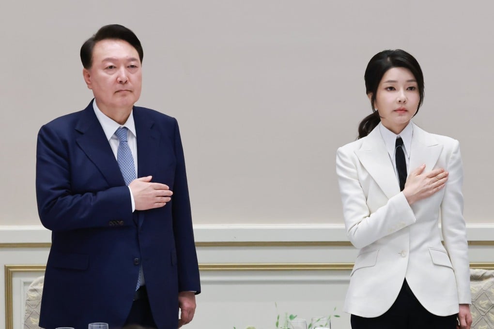 Former South Korean president Yoon Suk-yeol and his wife, Kim Keon-hee, have long been accused of using shamans for political reasons. Photo: EPA-EFE