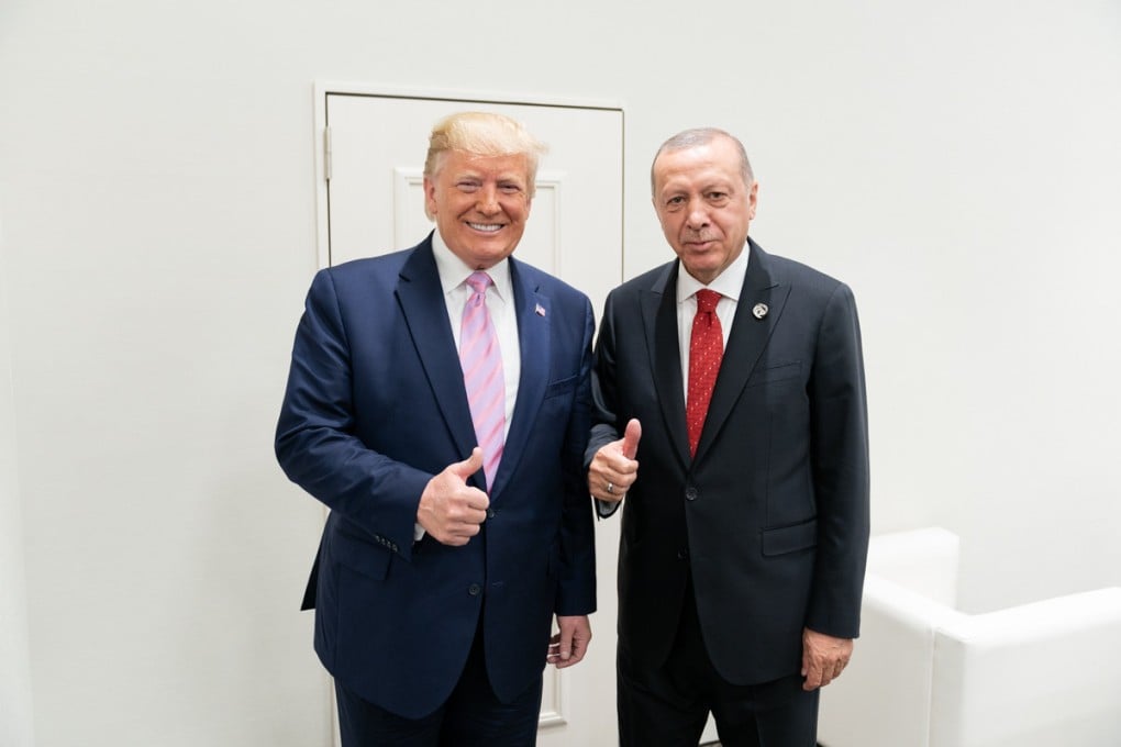 US President Donald Trump, left, and Turkish President Recep Tayyip Erdogan during Trump’s first presidency in 2019. Photo: White House / dpa