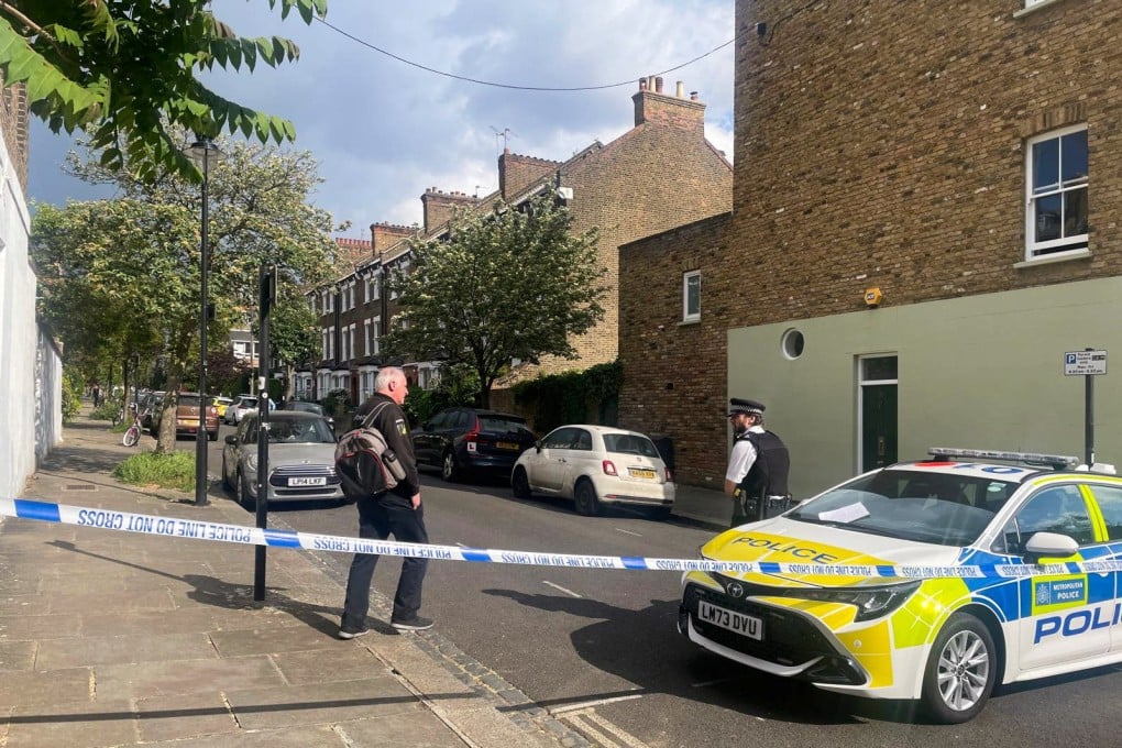 Police at the scene after a fire broke out at UK Prime Minister Keir Starmer’s home in London early on Monday. Photo: Reuters
