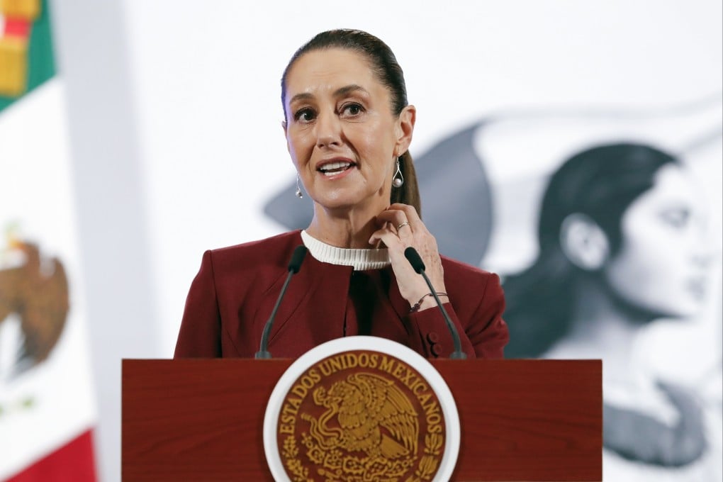 Mexican President Claudia Sheinbaum at the National Palace in Mexico City, Mexico on Monday. Photo: EPA-EFE