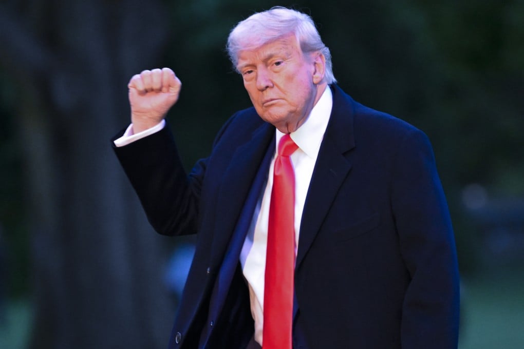 President Donald Trump after attending a crypto dinner at his luxury golf club. Photo: AP