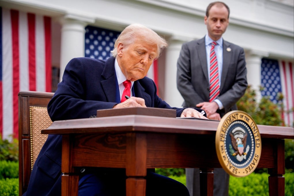 US President Donald Trump announced sweeping so-called “reciprocal” tariffs on dozens of countries in Washington on April 2. A US court order has now blocked the duties, after judges ruled that the president overstepped his authority in imposing the tariffs. Photo: AFP