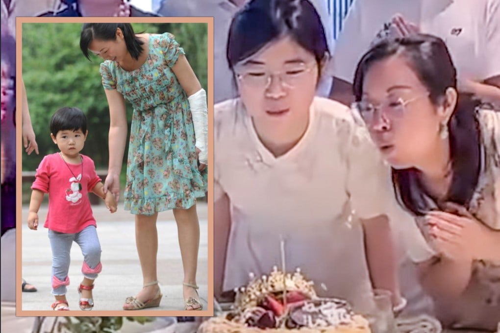A woman in China who famously caught a toddler falling from a building 14 years ago continues to support her and recently attended her 16th birthday celebrations. Photo: SCMP composite/The Paper