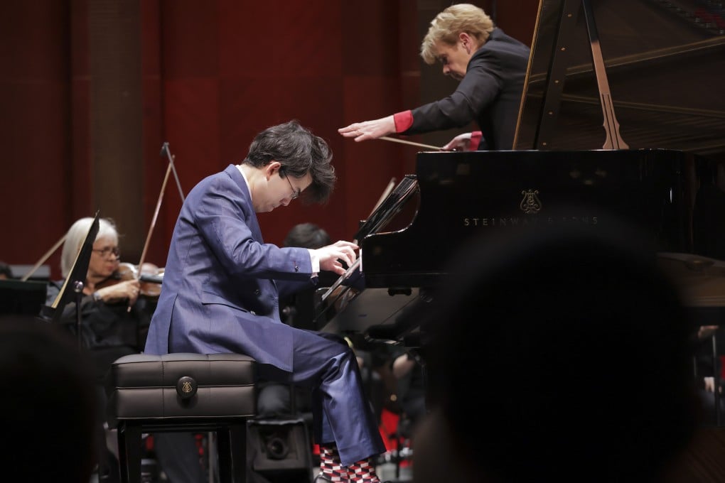 Aristo Sham, 29, of Hong Kong, performs with the Fort Worth Symphony Orchestra under conductor Marin Alsop in the finals of the 17th Van Cliburn International Piano Competition. Sham was named winner of its top prize on June 6, 2025. Photo: Ralph Lauer