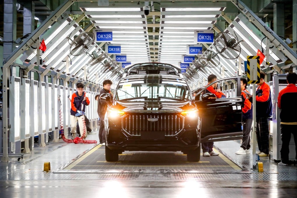Geely cars are assembled at the carmaker’s plant in Guiyang city in southwest China’s Guizhou province. Photo: Xinhua
