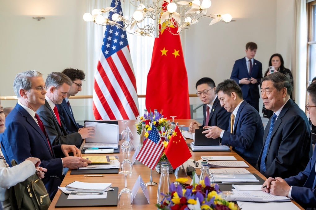 Senior officials from China and the United States conduct trade talks in Geneva, Switzerland, in May. The two sides met for follow-up discussions in London on Monday, as the two sides attempt to de-escalate tensions over a slew of issues. Photo: Reuters