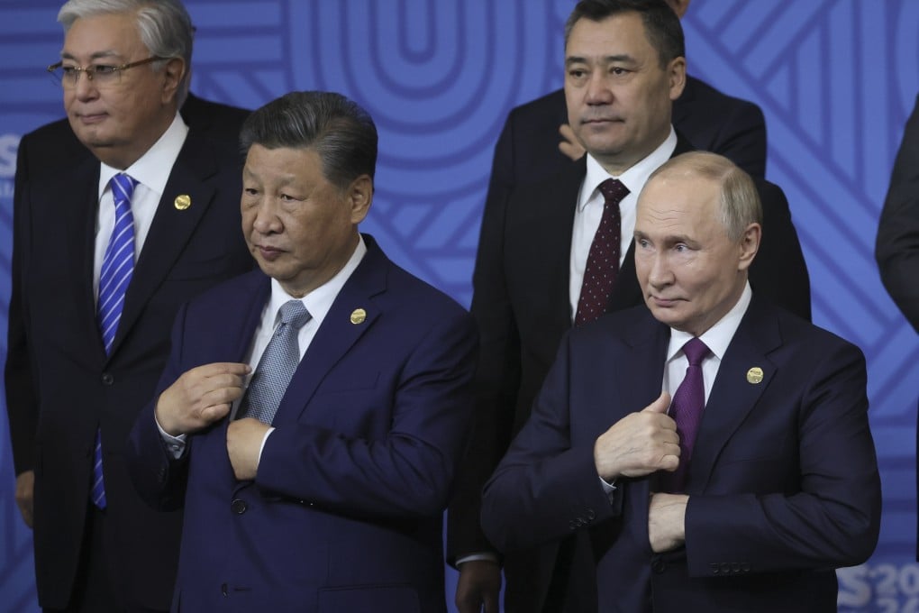Chinese President Xi Jinping and Russian President Vladimir Putin at the Brics summit in Kazan, Russia, on October 24. Photo: AP