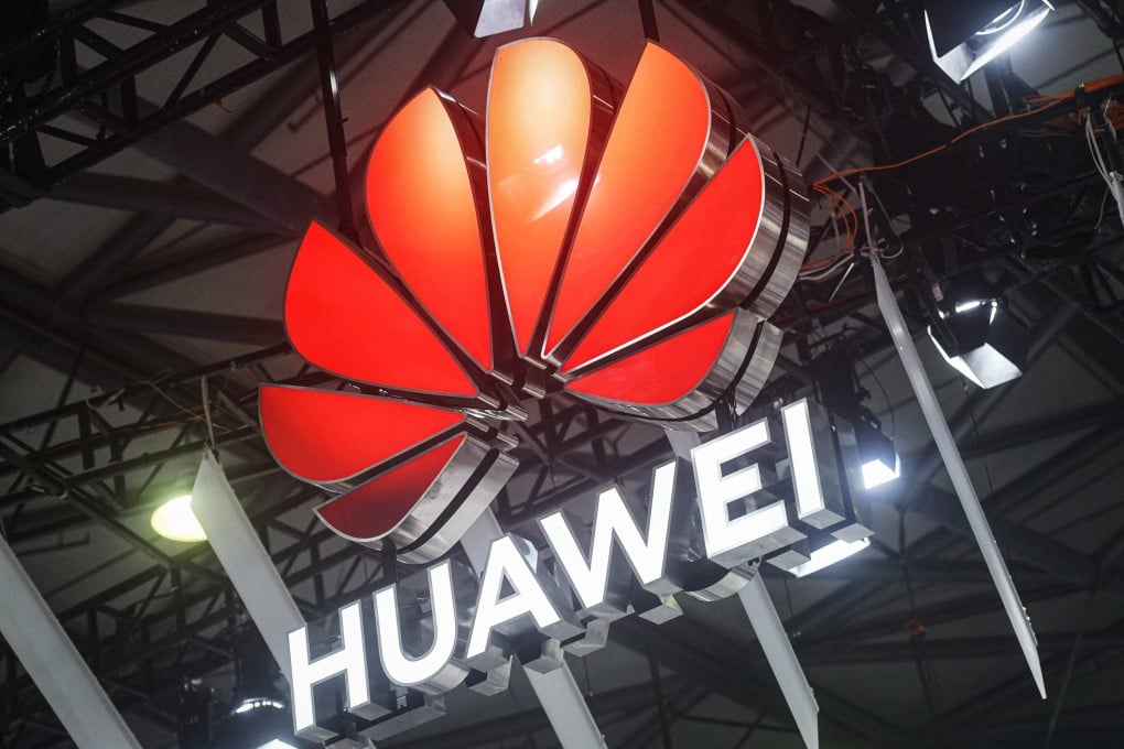 A Huawei logo is seen at the Mobile World Congress in Shanghai. Photo: AFP