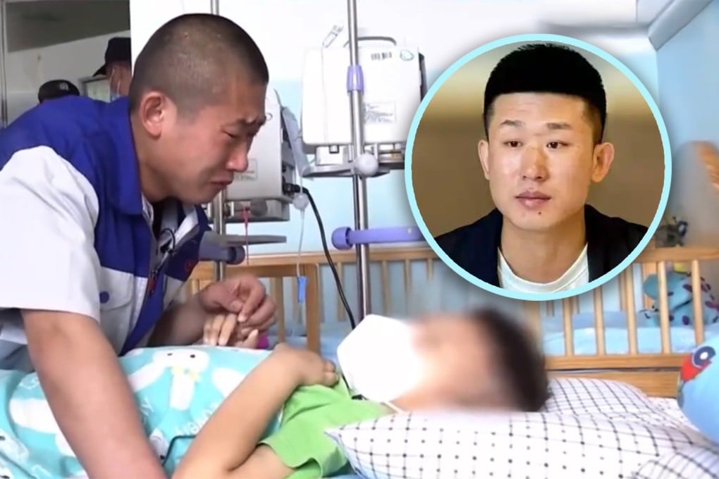 A father in China who was jailed for stealing to cover the cost of his son’s cancer treatment had to endure the agony of his son dying while he was still in prison. Photo: SCMP composite/Douyin