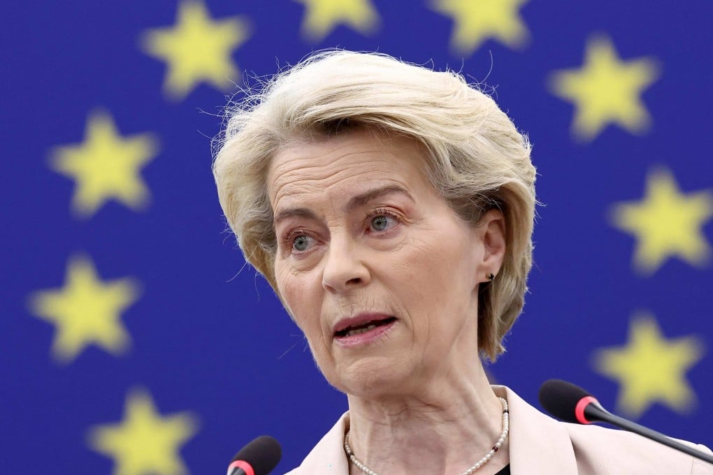 European Commission President Ursula von der Leyen delivered a hawkish critique of Beijing during the G7 summit in Canada on Monday. Photo: AFP