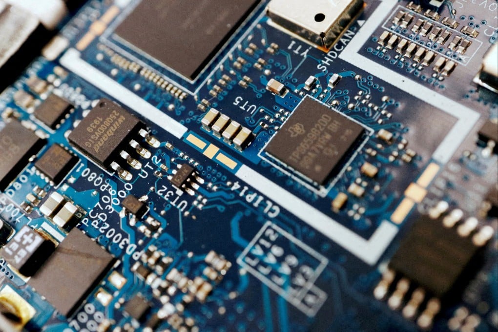 Semiconductor chips seen on a circuit board. Photo: Reuters