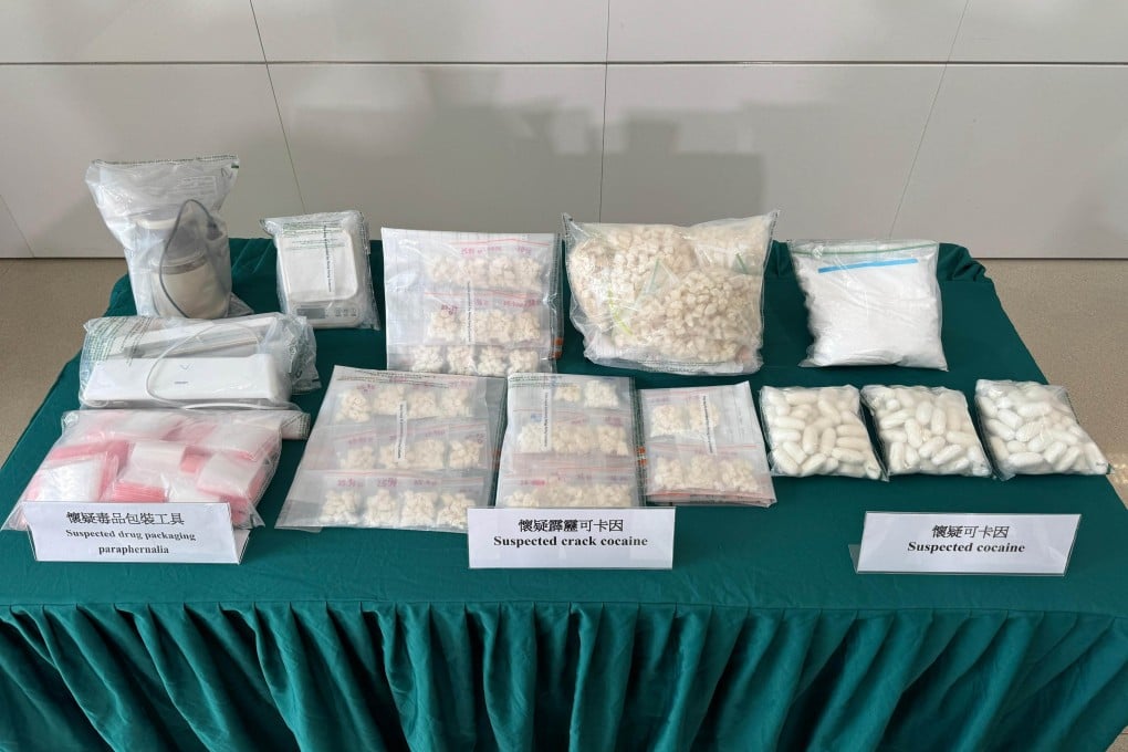 Evidence seized during the arrest is displayed by the customs department. Photo: ISD
