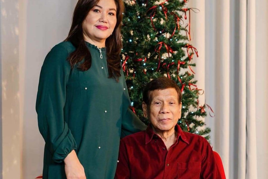 Rodrigo Duterte with his partner Honeylet Avancena. Photo: Instagram/veronica duterte