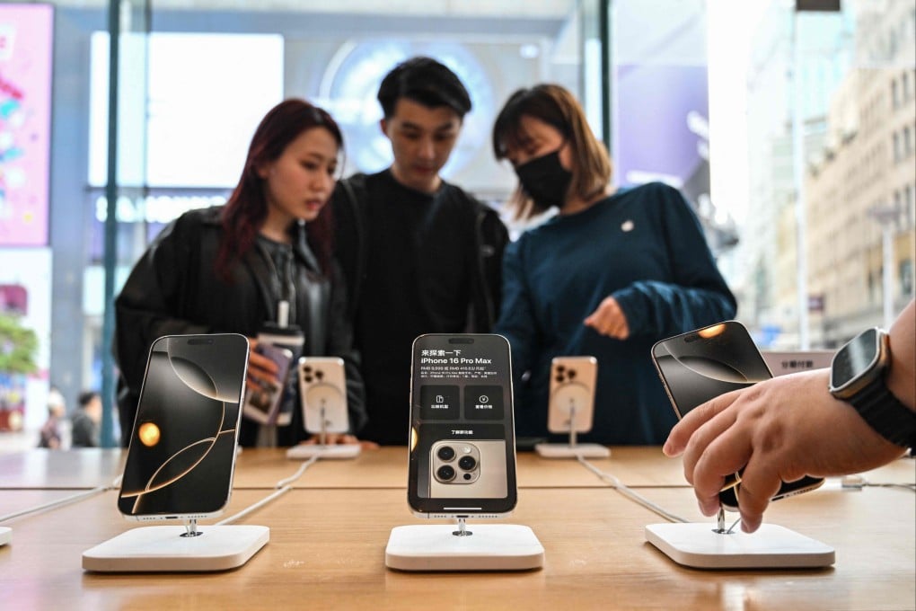 Apple saw an 8 per cent year-on-year increase in iPhone 16 sales in China in the second quarter, according to research firm Counterpoint. Photo: AFP