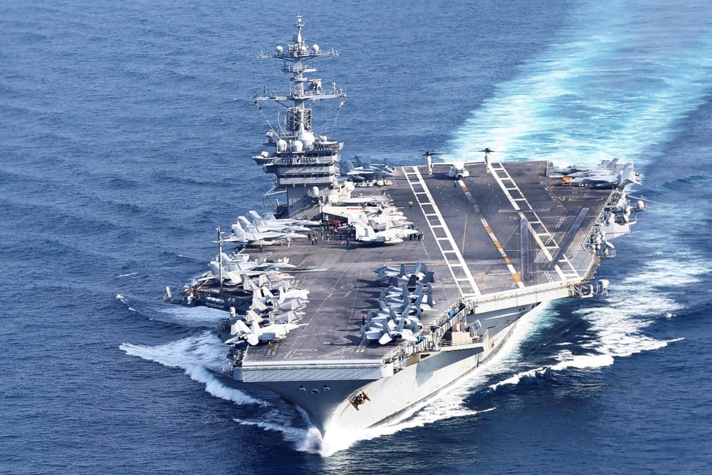 US Navy aircraft carrier USS George Washington is pictured during trilateral exercise with Japan and South Korea in the East China Sea in November 2024. Photo: Reuters