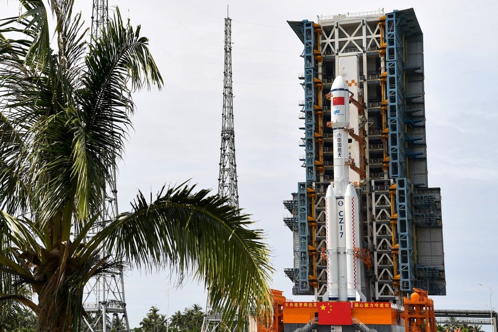 The Tianzhou-9 cargo spacecraft and a Long March-7 Y10 carrier rocket have been transported to the launch pad at the Wenchang Spacecraft Launch Site in Hainan, China. Photo: Xinhua
