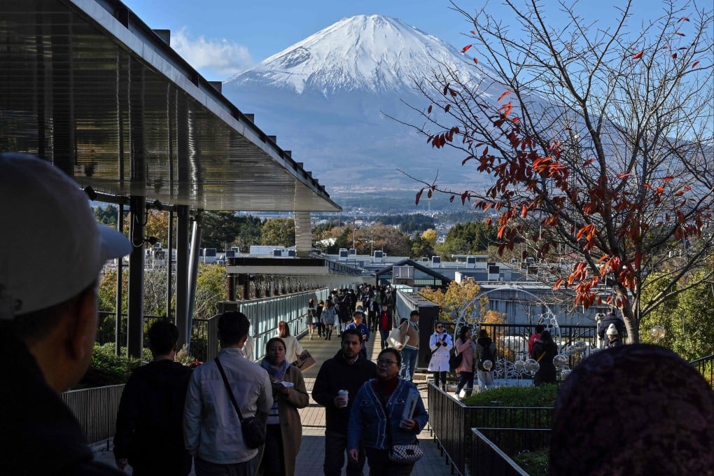 Mount Fuji in Japan seen from a mall in the city of Gotemba, Shizuoka prefecture. Photo: AFP