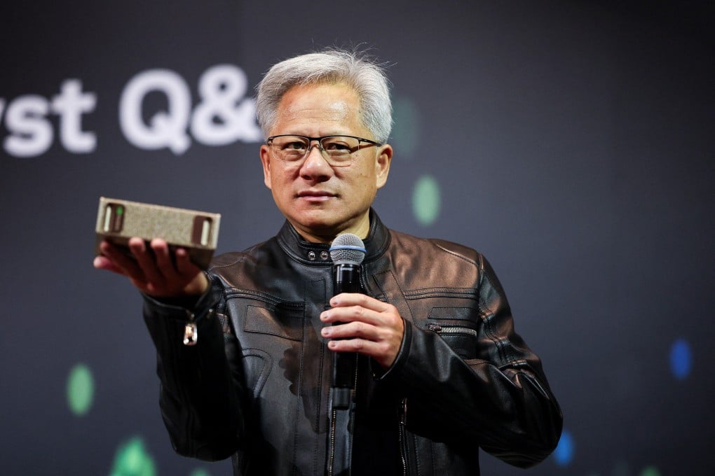 Jensen Huang, co-founder and CEO of Nvidia, during a news conference in Taipei on May 21, 2025. Photo: AFP/Getty Images/TNS