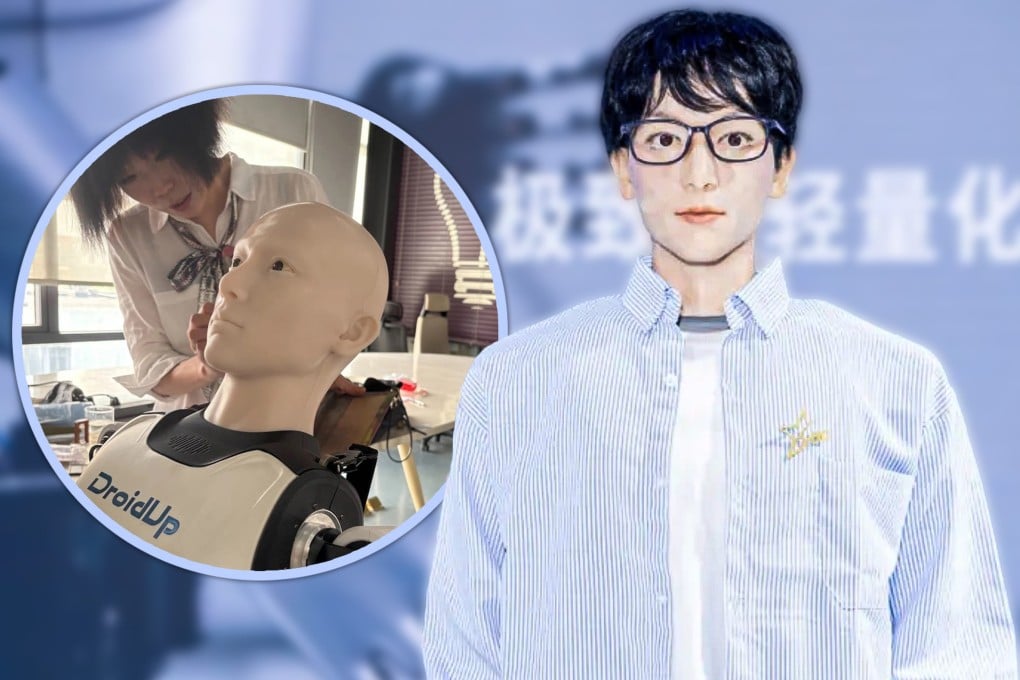 A humanoid robot in China has become an online hit after it became the first “being” of its kind to be admitted into the Shanghai Theatre Academy to study for a PhD in Drama and Film Studies. Photo: SCMP composite/jfdaily.com/QQ.com