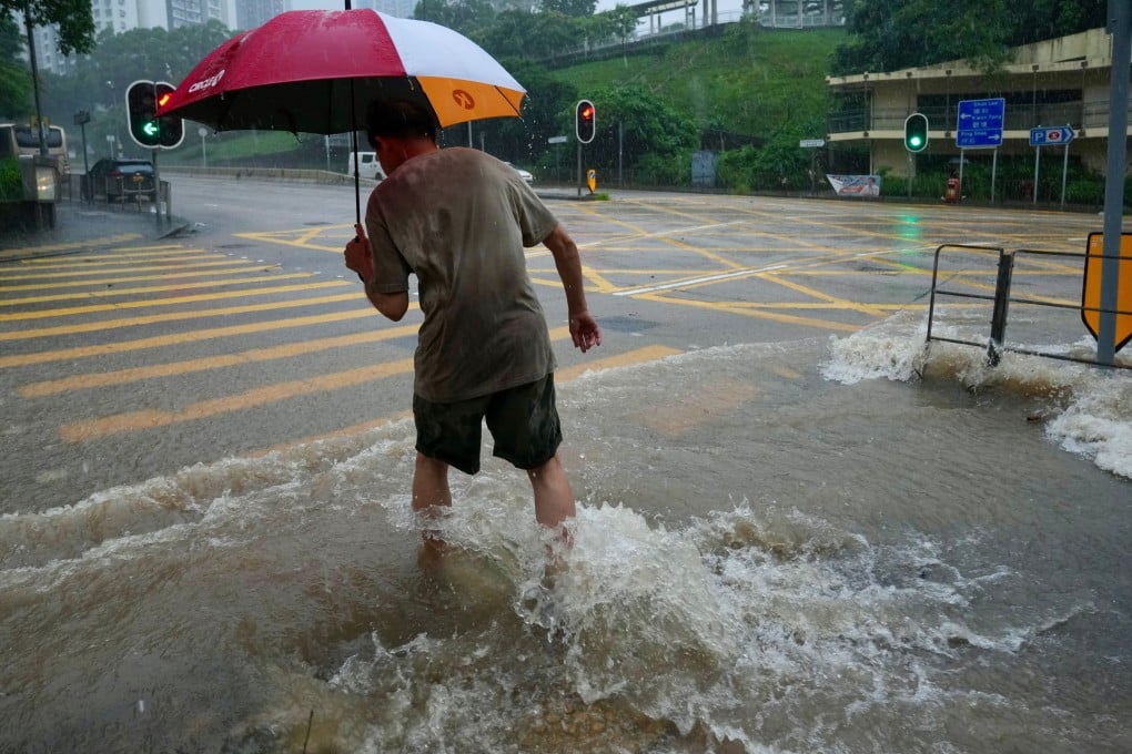 Hong Kong issued the second black rainstorm warning in six hours on Tuesday. Photo: Sam Tsang