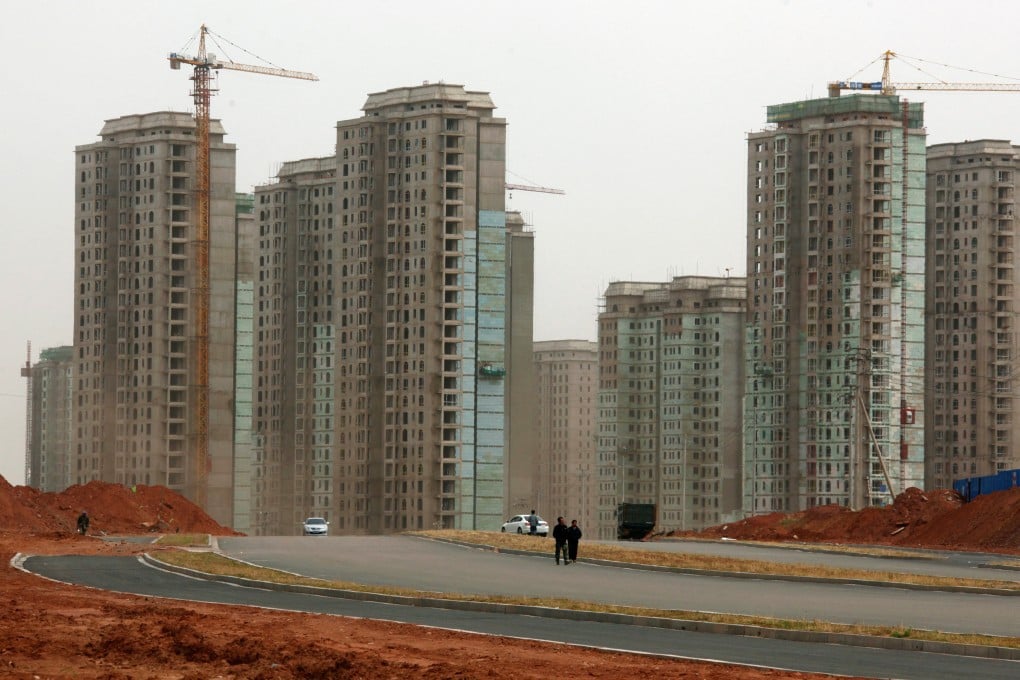 Residential buildings under construction in the Kangbashi district of the town of Ordos, south of the city of Dongsheng in China’s Inner Mongolia autonomous region. Photo: Reuters