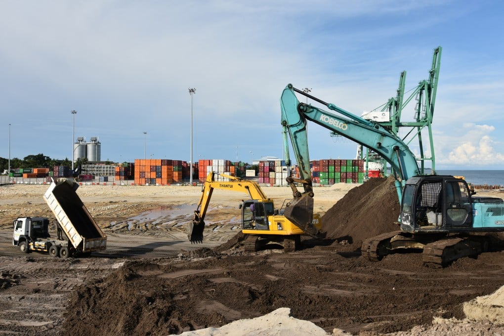 Construction continues on a new container terminal at Muara Port in Brunei. The project to expand the port is reportedly on track to be completed by the end of 2027. Photo: Xinhua