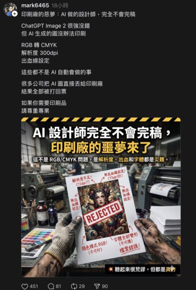 AI設計與印刷標準問題.