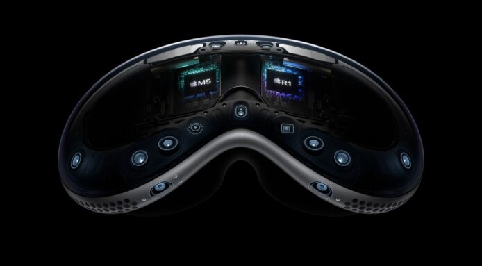 ALT：Apple Vision Pro 虛擬實境眼鏡展示.