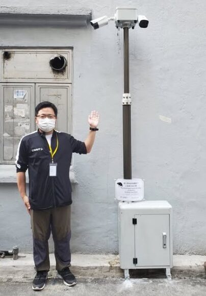 智慧城市監控系統安裝現場.