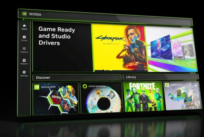 NVIDIA 遊戲驅動程式界面.
