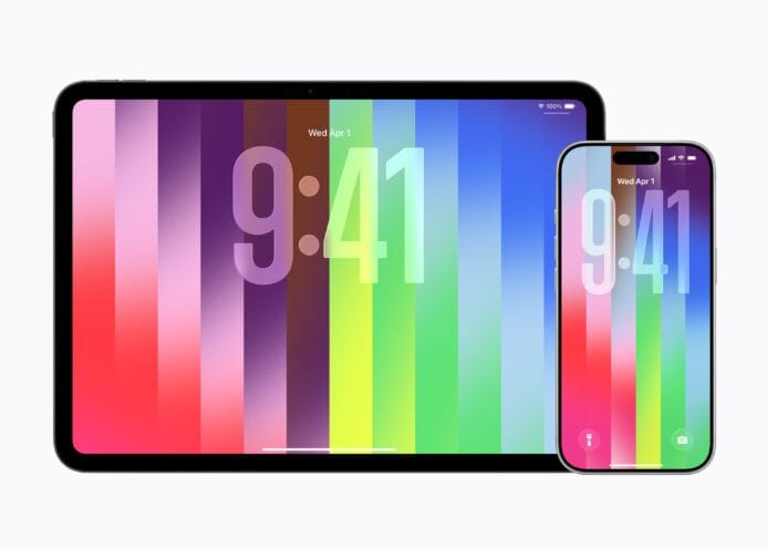 彩虹系列Apple手錶帶展示多彩設計.