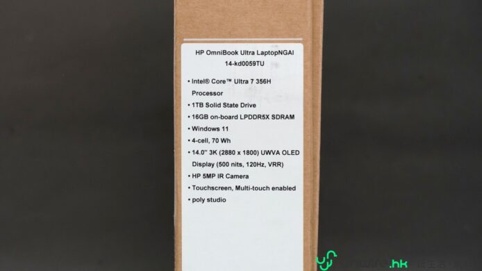 HP OmniBook Ultra LaptopNGAI包裝盒.