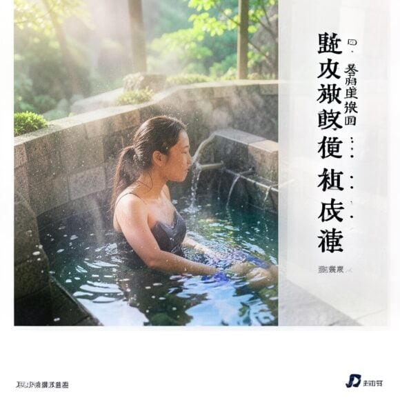 溫泉浴池中的放鬆體驗,享受熱水療癒身心,.