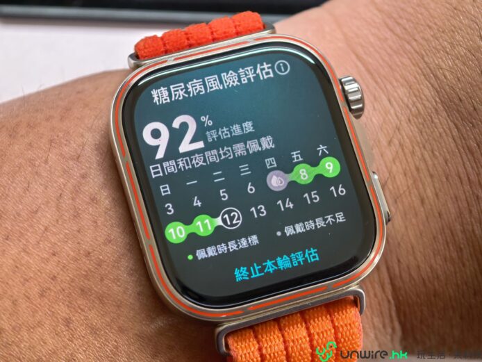 血糖風險評估顯示92%血糖水平.