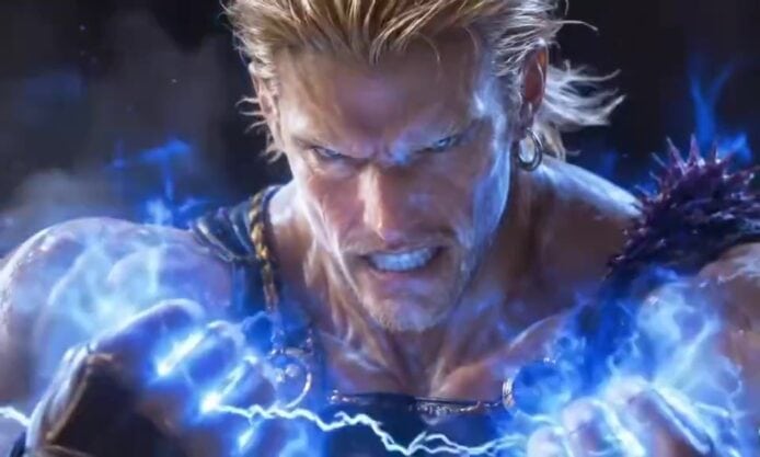 ALT：電力戰士發出閃電攻擊，展現超能力.